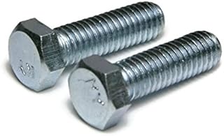 Newport Fasteners 7/16 inch x 1-1/2 inch Hex Cap Screw Grade 2 Zinc Plated Steel (Quantity: 50 pcs) 7/16-20 x 1 1/2 Hex Bolt/Fine Thread/Fully Threaded
