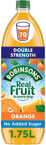 Robinsons Double Strength Orange No Added Sugar Squash,1.75 l (Pack of 1)