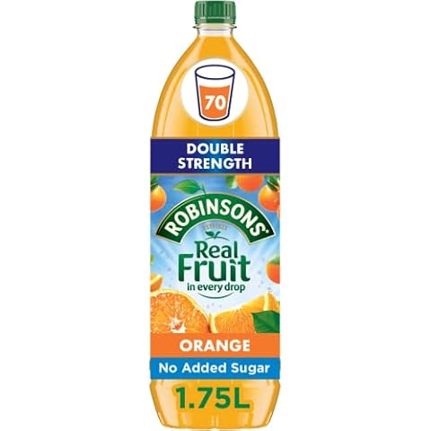 Robinsons Double Strength Orange No Added Sugar Squash,1.75 l (Pack of 1) Cover