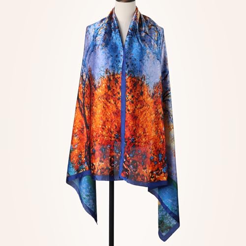 Printed Long Shawl for Women Chiffon Sheer Scarves and Wraps for Evening Dresses3