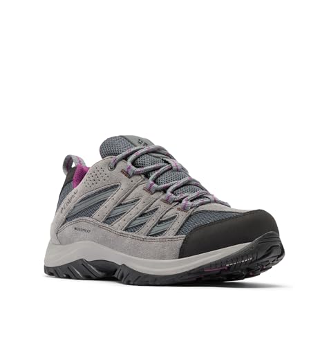 Columbia Womens Crestwood Waterproof, Graphite/Wild Iris, 6.5