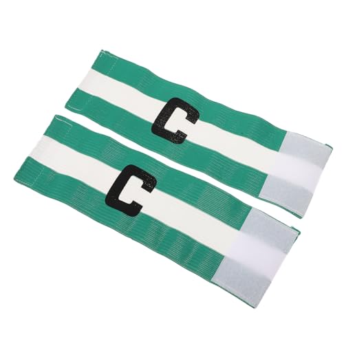 Levemolo Brazalete de Capitán de Fútbol con Cierre Táctil Ajustable de Nylon y Bordes Finamente Cosidos Paquete de 2 Piezas para Entrenamiento y Ligas Escolares