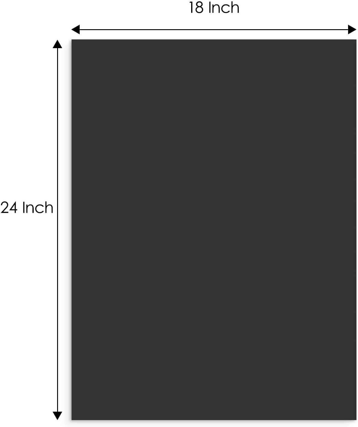 Golden State Art, Pack of 10 Black 18x24 Uncut Photo Mat Matboard, 4-Ply Thick Backing Board for Frame, Picture, Print