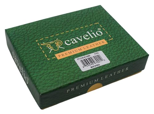 RFID Blocking Cowhide Leather Zip-Around ID Bifold Wallet for Men with Gift Box (Black)4