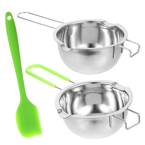 SHOWERORO 1set Double Boiler Melting Pot for Chocolate Butter Cheese and Candle Making Easy to Clean Compact Design for Home and Bakeries