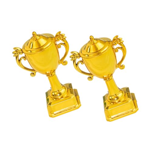 LIFKOME 2 Piezas Copa Mini de Plástico para Trophies para Fiestas Deportivos Decoraciones de Recompensa para Celebraciones y Competiciones