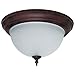 Boston Harbor F51SN02-1021F3L 6777619 Dimmable Ceiling Light Fixture, (2) 60/13 W Medium A19/Cfl Lamp, Sienna, White