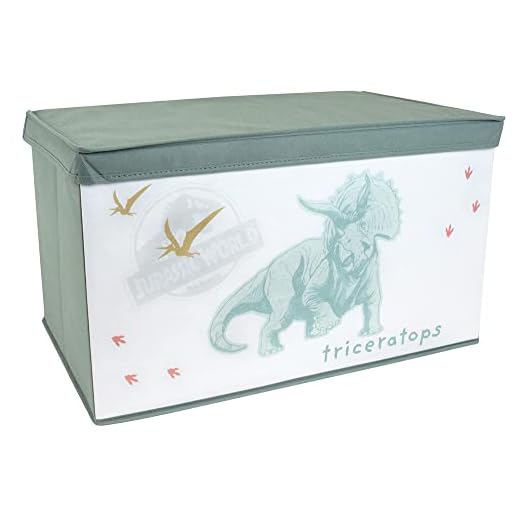 FUN HOUSE 713503 Jurassic World Dinosaure Coffre à Jouets Pliable 55,5 x 34,5 x 34 cm pour Enfant