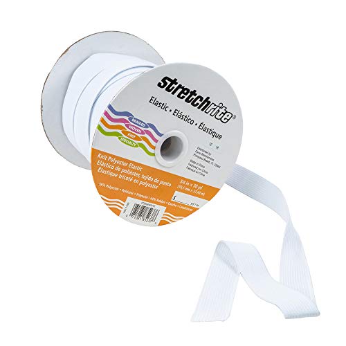 Stretchrite Knit Polyester Elastic Spool, 3/4-Inch By 30-Yards, White #TOP3