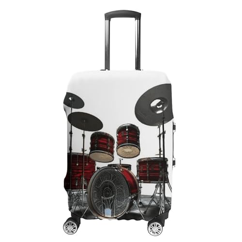 NHYDSPQ Luggage Cover Cool Drum Set Print Travel Elastic