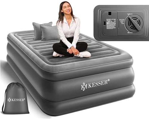 KESSER® Aufblasbare Matratze Luftbett Selbstaufblasend Gästebett mit eingebauter elektrischer Pumpe, Luftmatratze für Camping oder Heimgebrauch Mit Tasche, geeignet für 1 Person - 203 x 95 x 51cm KESSER® Aufblasbare Matratze Luftbett Selbstaufblasend Gästebett mit eingebauter elektrischer Pumpe, Luftmatratze für Camping oder Heimgebrauch Mit Tasche, geeignet für 1 Person - 203 x 95 x 51cm