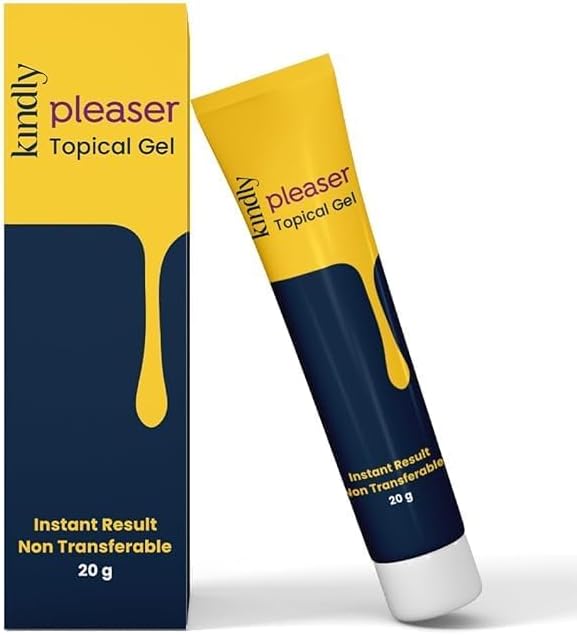 Kindly Health Pleaser Topical Gel | 20 Gm | Non-Transferrable Gel For Men | Fast Acting & Prolong Fun| Alcohol Free | Easy To Use