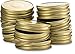 KooK Mason Jar Lids Regular Mouth, Leak Proof and Secure, Red, Gold, Silver, White, 16 pack (Gold)
