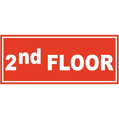 Image of ATTRACTSO - 2nd Floor Sign Self Adhesive Laminated Sticker for Home, Office, Shop, Hospital, Hotel, Theatre, Restaurant - 12 inchx5 inch inch (Red)