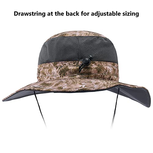 Image of BASSDASH UPF 50+ Sun Fishing Hat Water Resistant with Detachable Neck Flap