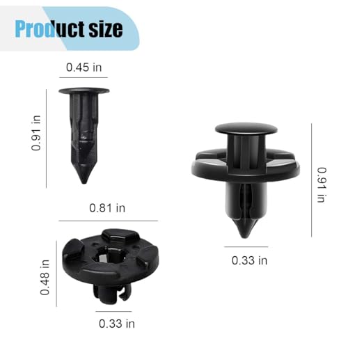 image for smilfuy 20PCS Car Bumper Rivet Fenders Liner Retainers - 8mm Fenders T