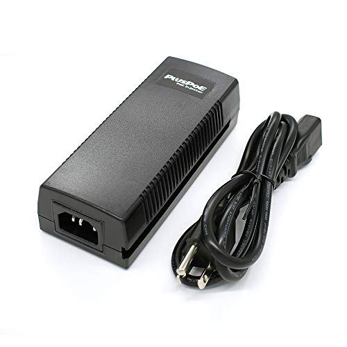 PLUSPOE Dual Ports Gigabit Power Over Ethernet Injector Adapter (35 Watts Max) with 2 PoE for IP Cameras, VOIP Phones or Access Points and Other 802.3af Devices