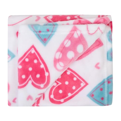 Image of Flannel Toddler Blanket - Soft 50 inchx40 inch Kids Throw for Boys & Girls - Cozy Heartbeat Design Blanket for Toddlers & Children