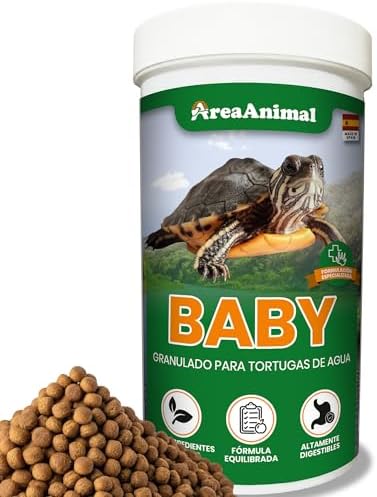 Comida Tortugas de Agua Bebé, Granulado para Tortuga de Agua 100G/250ML, Alimento Tortugas Acuaticas Natural, Comida Tartaruga con Igredientes Naturales
