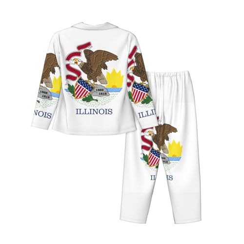 Pyjama Illinois femmes ensemble chaud manches longues bas complet - 2