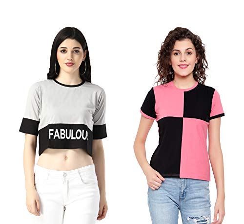 Image of DHRUVI TRENDZ Women's Printed Regular Fit T-Shirt
