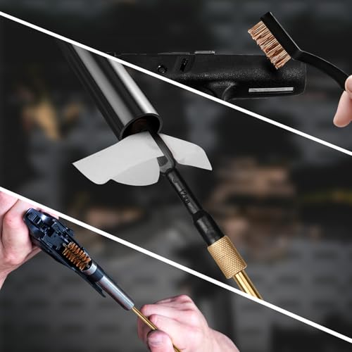 XKV Universal Gun Cleaning Kit for Caliber Pistol Rifle Handgun Shotgun Hunting Cleaning Kit with Universal Accessories & Mat Portable Case Gifts for Men Plastic - Thumbnail 6
