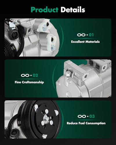 Image of SCITOO AC Compressor for Mazda for CX-7 2.3L 2009-2012 | Fast Cooling, Ultra Low Noise (≤72 dB)Air Conditioner Compressor with Clutch, Easy Installation, 4716076 EG21-61-450D