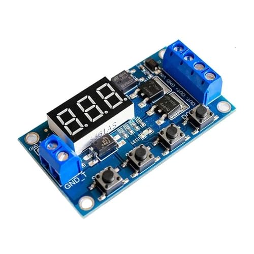 Relé de retardo digital LED MOS de 12V con interruptor de temporizador de ciclo de disparo para circuito
