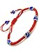 2708R Classic Evil Eye Bracelet Braided Red String Macrame Kabbalah Jewelry for Women
