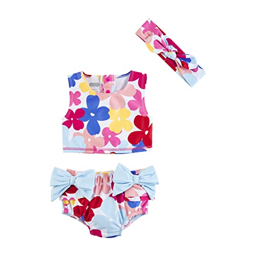 Mud Pie Girls Swimsuit & Headband Set