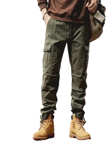 Image of LookMark Men's Cargo Pants Stylish and Comfortable | Men's Cargo Pants with Multiple Pockets | Ideal for Casual Wear, Outdoor Activities, and Everyday Use