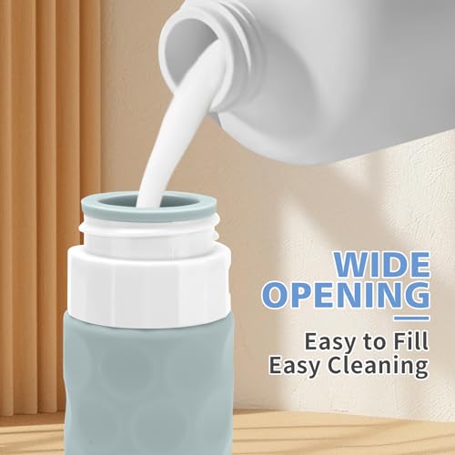 travel bottles for toiletries 4pcs tsa approved 3oz travel size containers bpa free leak proof premium silicone bottles refillable liquid squeezable accessories wtoiletry bag