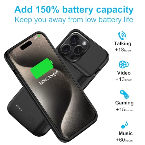 Coque de charge iPhone 15 Pro Max idéale pour voyage et longs trajets - 2