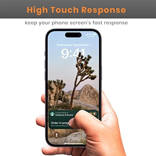 180° Privacy Screen Protector for iPhone 14 Pro (6.1") - Klearlook Case Friendly Anti-Peeping Curved Tempered Glass Screen Film,Anti-Spy Full Coverage Glass Screen Cover for iPhone 14 Pro (6.1 Inch)