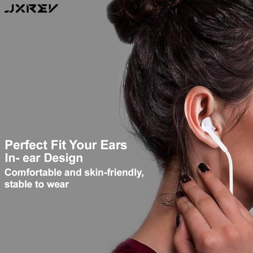 Image of Jxrev Wired Earphone with Mic & Volume Contorl USB-C Wired Headphone /Headset Compatible for Samsung Galaxy S22 Ultra /S22 Plus S22+ / S22 (White) � in Ear Stereo