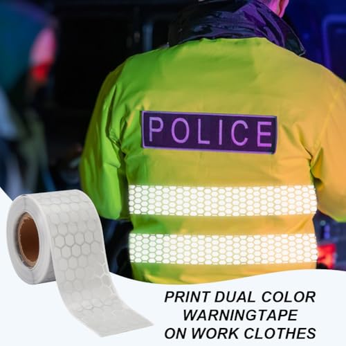 AHANDMAKER 2 Zoll X 10.9 Yards Hochsichtbares Reflektierendes Wärmeübertragungs Vinylband Zum Aufbügeln Für Kleidung In Silber Silbernes Reflektierendes Stoff Kleidungsband Für Selbstgemachte