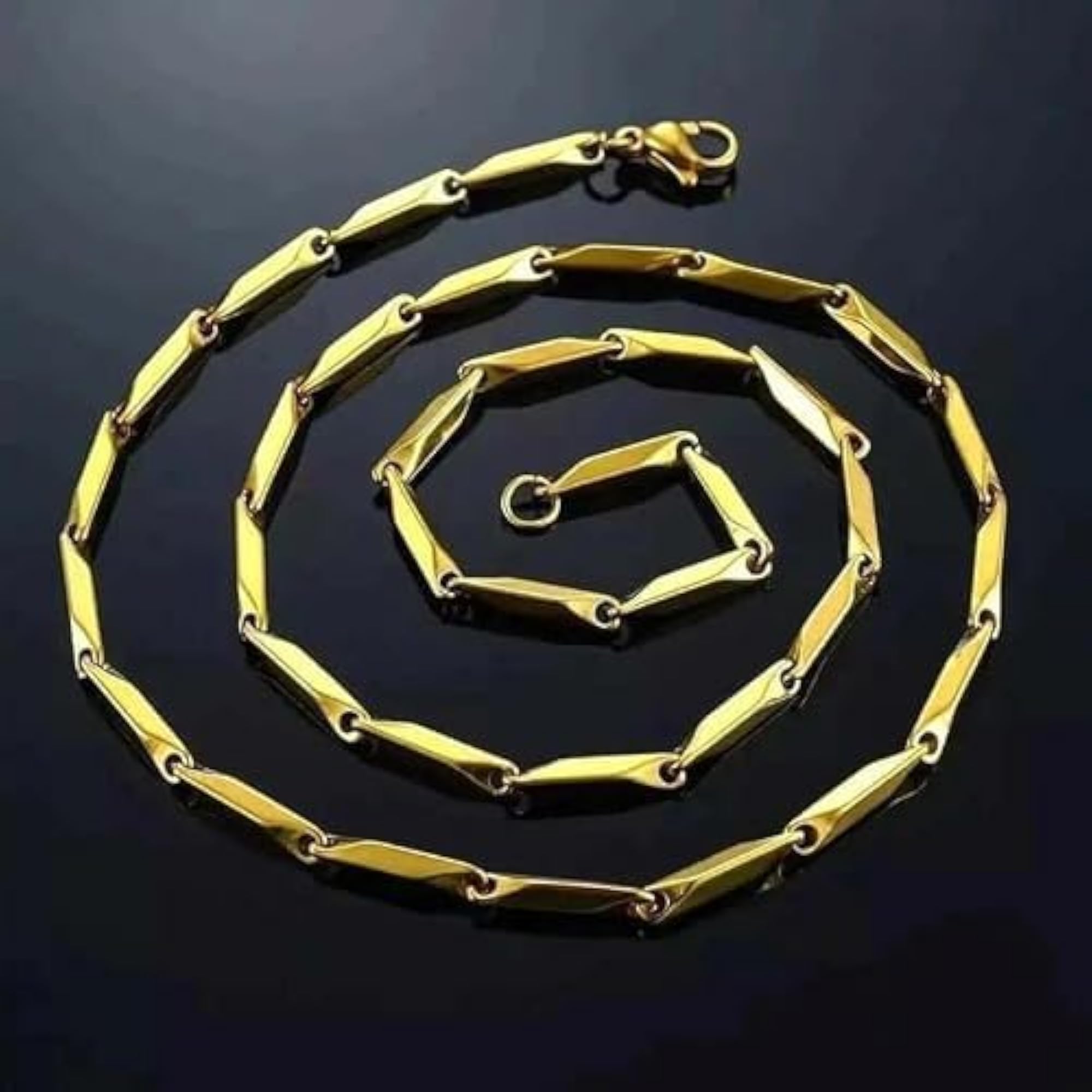 Men's Classic Golden Rice Chain Necklace