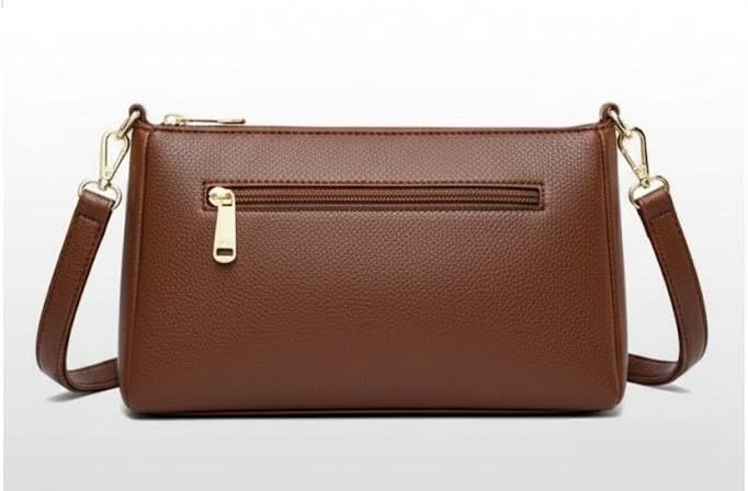Image of Sling Bag with Main Compartment and Two Inner Pockets, Black Leather Crossbody Bag with Adjustable Strap |Sling bags for women| women Handbags