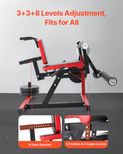 VEVOR Leg Extension and Curl Machine, Seated Leg Rotary Extension for Thigh, Adjustable Lower Body Specialty Exercises Equipment, Heavy Duty Workout Bench for Home Gym, 550 LBS Capacity - Image 5