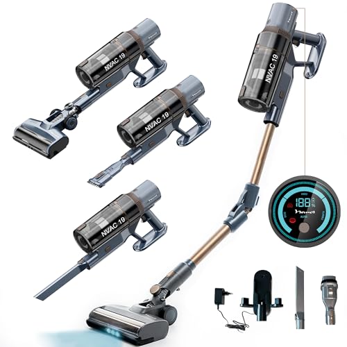 NARVI Aspiradora de Mano sin Cable 500W, Succión Potente 150AW - Hasta 70min Autonomía Batería Extraíble 29.6V, Filtro HEPA, Cepillo Antienredos con Luz LED – Aspirador sin Cable para Mascotas y Hogar NARVI Aspiradora de Mano sin Cable 500W, Succión Potente 150AW - Hasta 70min Autonomía Batería Extraíble 29.6V, Filtro HEPA, Cepillo Antienredos con Luz LED – Aspirador sin Cable para Mascotas y Hogar