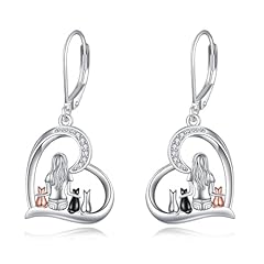 Silver-3 Cat Earrings