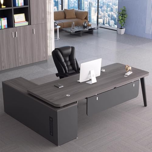 Amazon | 社長デスク L字デスク 120/140/160/180/200CM 役員デスク 机