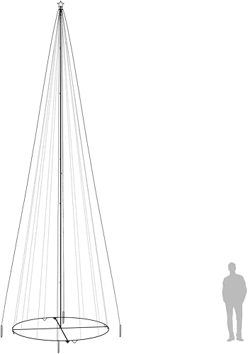 Miniatura 6 de Canditree Árbol de cono de Navidad extra grande de 262 pies con 1134 luces LED para árbol de Navidad espectáculo de luz para patio al aire libre