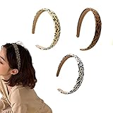 Aldqtz Leopard Fashion Headbands for Women Girls 3 pcs Non Slip Leopard Cheetah Print Cute Elastic...