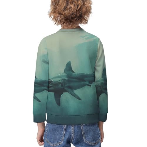 Hammerhead Shark (6) Children's Casual Pullover Sweatshirt Loose Fit9-11Y2
