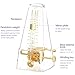TERENCE Mechanical Metronome for Piano Guitar Violin Bass Drum and Other Musical Instruments Loud Sound,High Precision Track Beat and Tempo,Portable Metronome Gift Teaching for Beginners(Transparent)