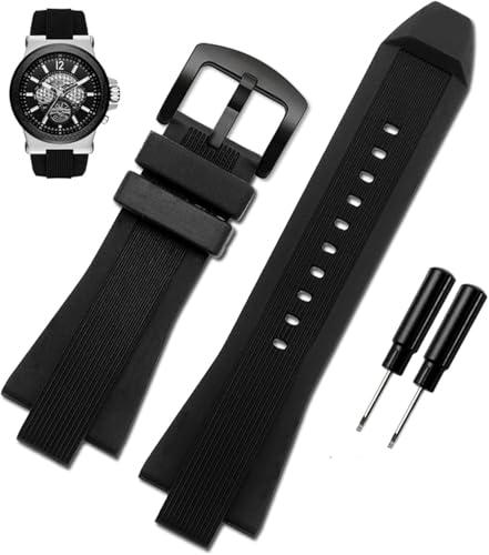 29x13mm for Michael Kors MK9019 MK8295 MK8492 MK9020 MK9020 Silicone Rubber Concave Convex Watch Strap (Balck,29X13mm) -  YASHUNJIA, BSAN-23140