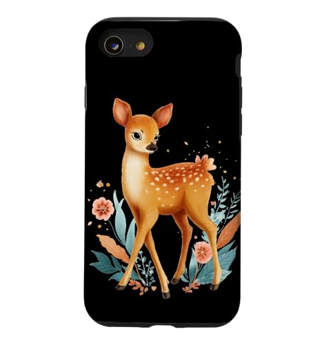 �J���t���ȉԂ̔��������̎q���̃O���t�B�b�N�B �X�}�z�P�[�X iPhone SE (2020) / 7 / 8 �p