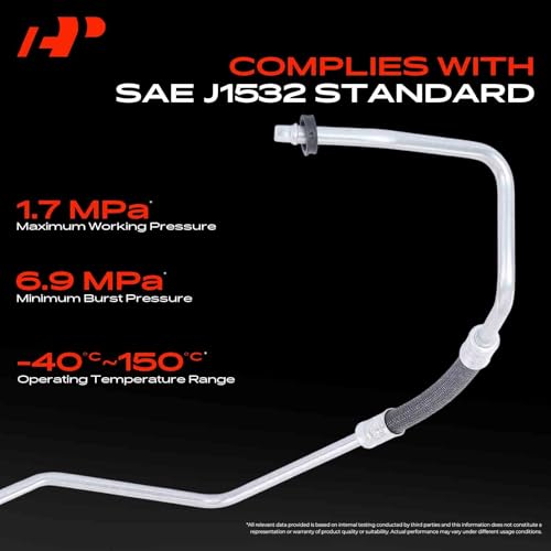 A-Premium Upper Automatic Transmission Oil Cooler Line Hose Assembly Compatible with Chevrolet Silverado 1500, Tahoe, Suburban 1500, Avalanche & GMC Sierra 1500, Yukon, Yukon XL & Cadillac Escalade by A-Premium - Used condition - Image 4