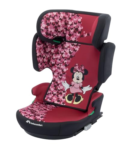 Bebeconfort Disney Hera i-Fix​, Silla de Coche Elevador Respaldo, 3,5-12 años (100-150 cm), Silla Coche Minnie Mouse, Plegable, Ligera (4,4 kg), 14 Posiciones Reposacabezas, Fun Minnie